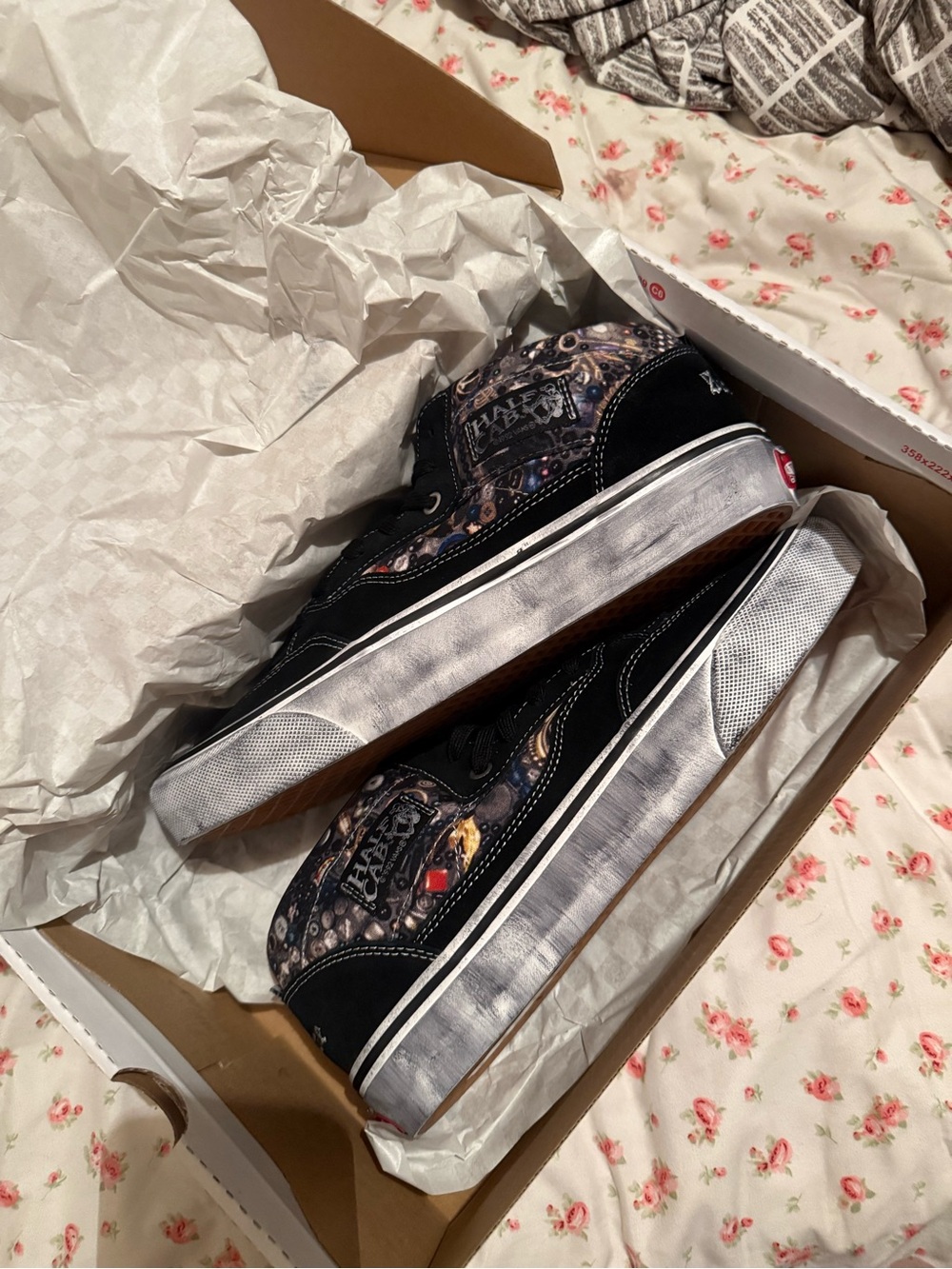 Supreme Black and Multicolor Low-Top Sneakers